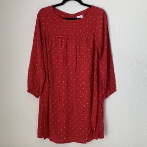 The Nines Hatch Dress Maternity Women S Red Floral Balloon Sleeve Boho Cottage